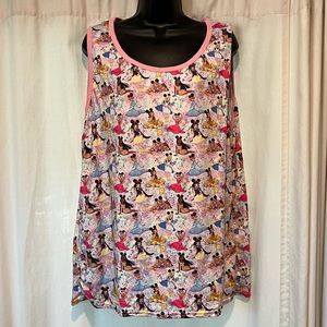 Disney Princesses and Heroines in Mickey Ears Tank Top